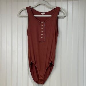 POL NWOT Raw Edge hem Bodysuit